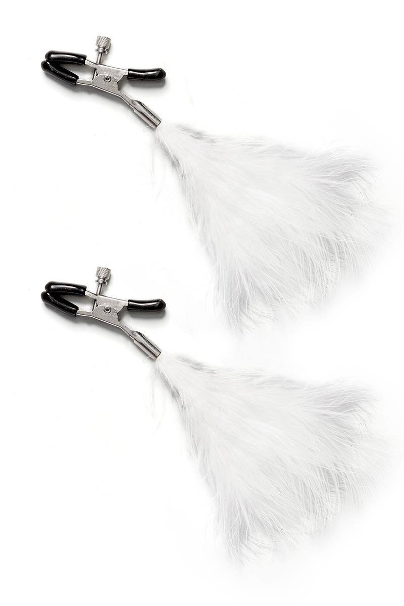 Nipple Clips with adjustable clamps and soft feathers