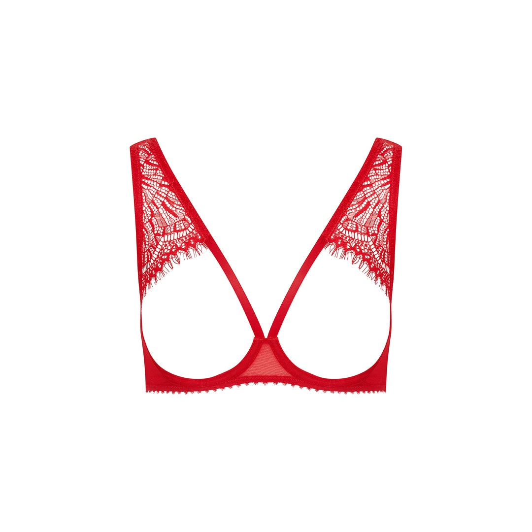 Cupless Bra - Red - Accroche Coeur