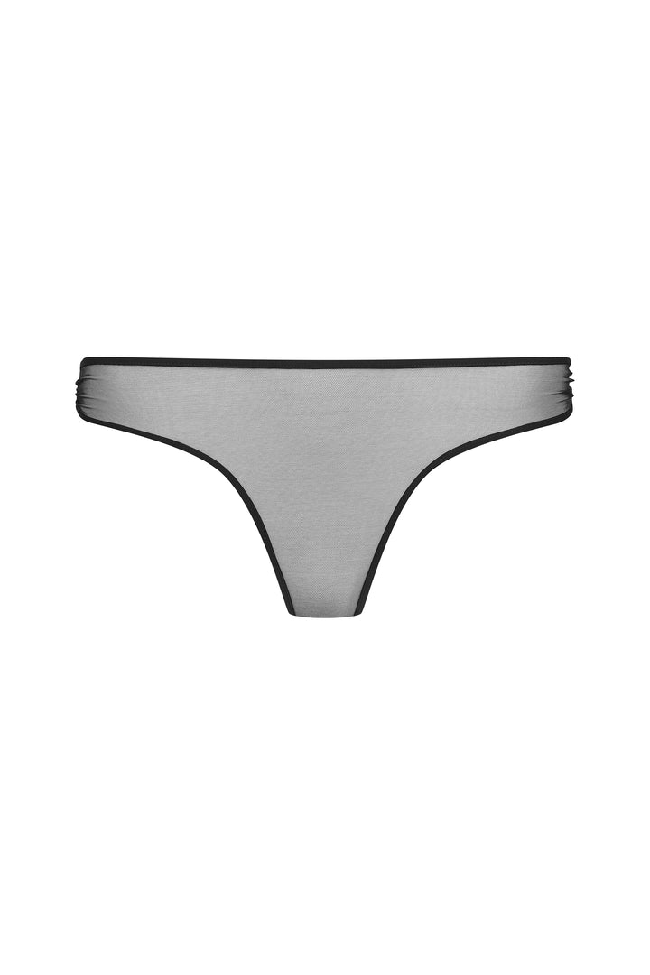 Luxurious Panty - Nuit Fauve with Opaque Trim and Tulle