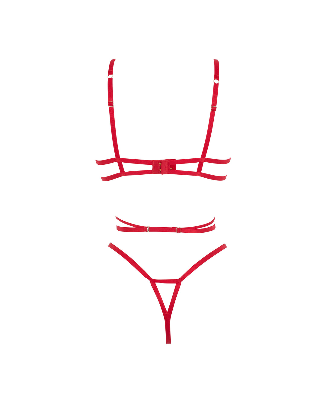 Aria Wired Body - Bold Red Lingerie with Sheer Panels