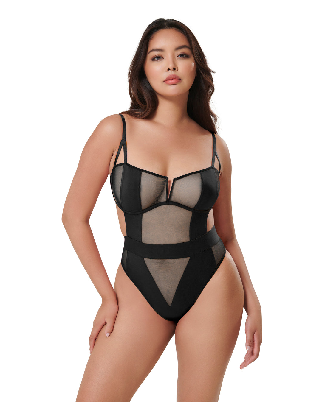 Orla Wired Body Black Lingerie Set