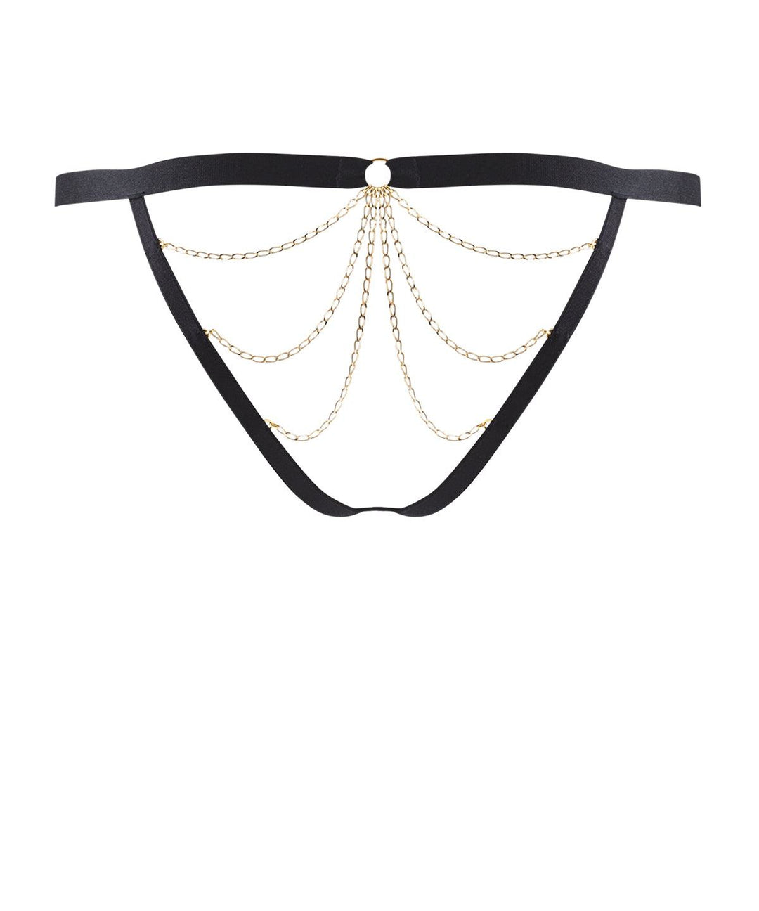 BOÎTE À DÉSIR luxury lingerie brief with jeweled chains