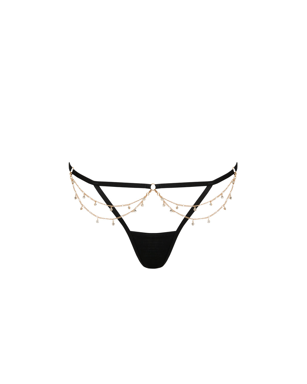 Petra Thong – Black Lingerie with Gold Chains