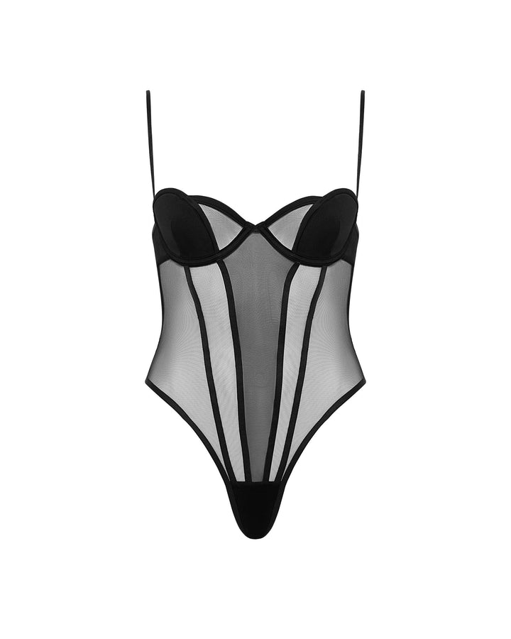 Tobi Wired Body - Black Lingerie with Wire Support